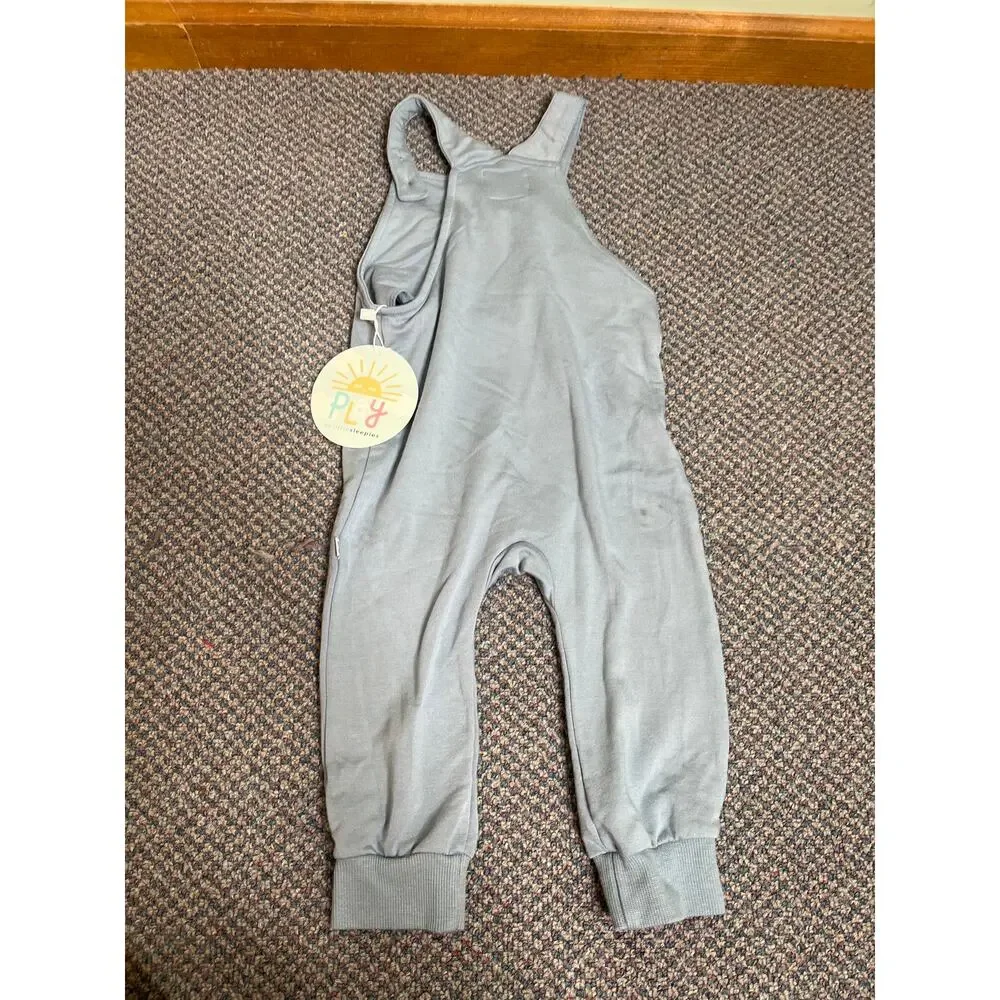 Play by Little Sleepies Overalls in Fog 12-18 monts